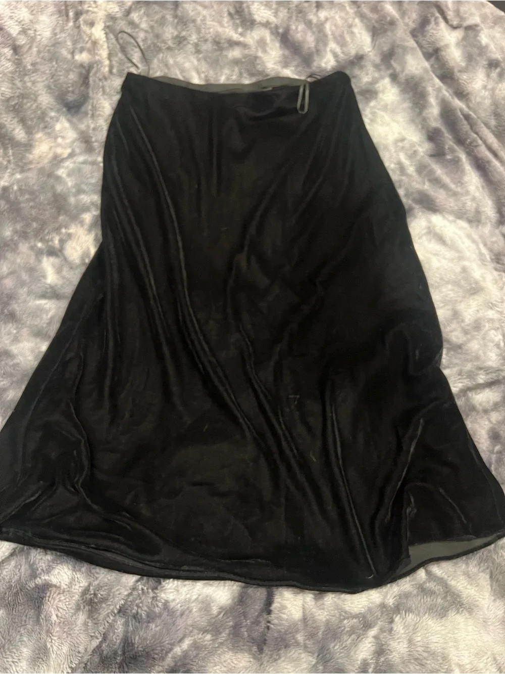 Ralph Lauren Black Velvet A-Line Skirt